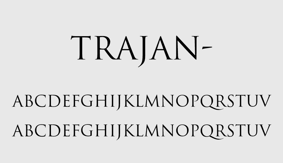 Шрифт trajan pro